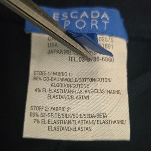 Escada Sport Woman's Navy Blue Athletic Front Pocket Pants Small - Picture 4 of 4